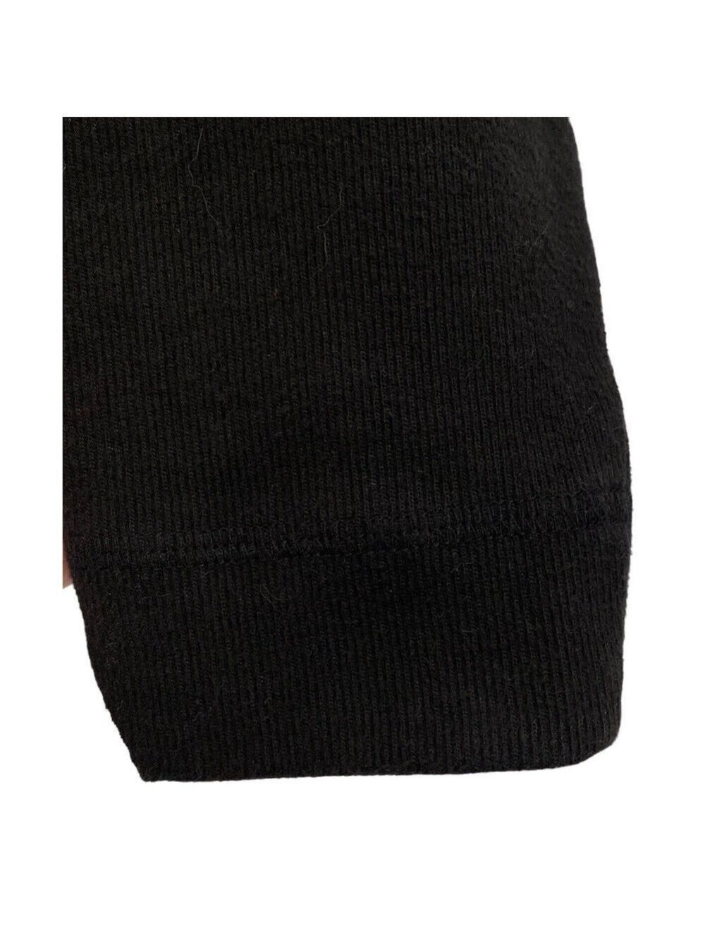 Vintage Y2K Ojai Black Jacket Sz M Thick Soft Knit Silver Buttons Made In Peru - Picture 5 of 9